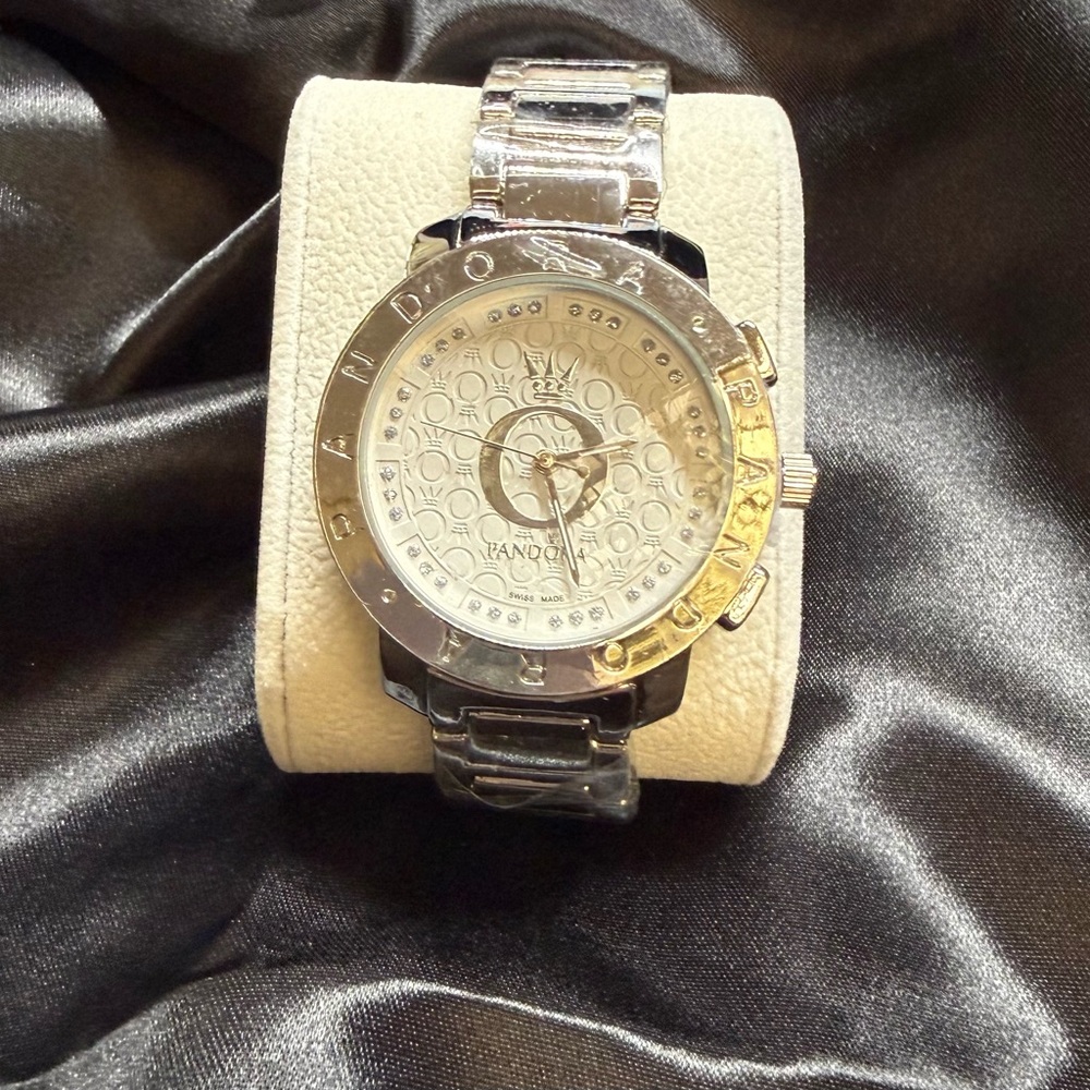 Silver and Black Watch
